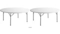 White Round 6 Ft Plastic Folding Table U46509