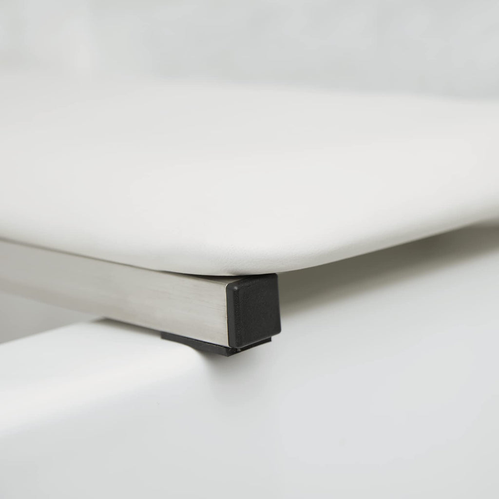 32" x 13.5" White Padded Folding Tub Seat P8372