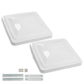 White 14" x 14" RV Roof Vent Cover 2 Pcs Z53195