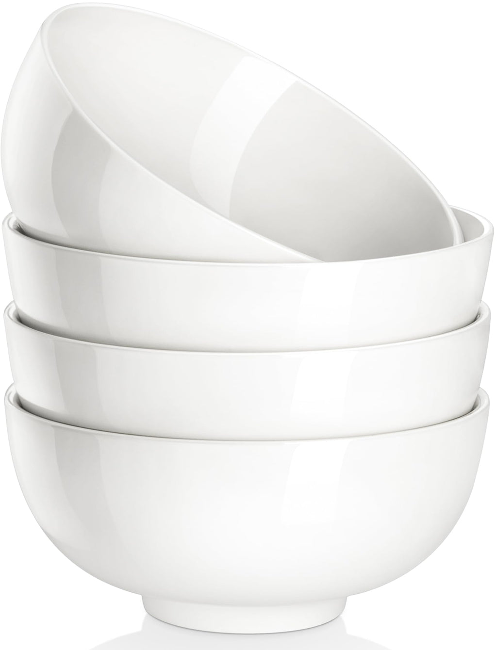 White 26 Oz Ceramic Soup Bowls of 4 W52153