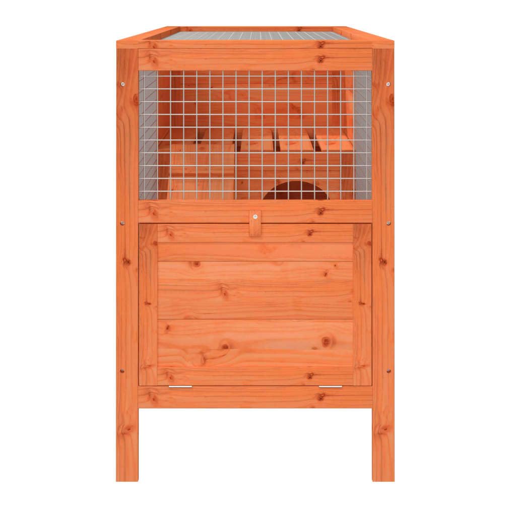 2 Tier Solid Wood Rabbit Hutch with Ramp O9284