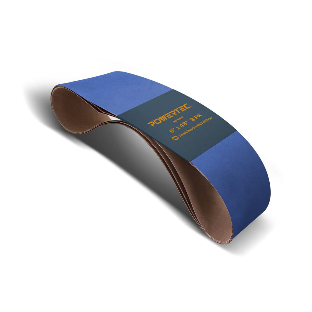 6 x 48 Inch 36 Grit Zirconia Sanding Belts 3PK P4108