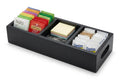 Matte Black Wood 3 Compartment Organizer Tray D789
