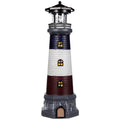 Solar Lighthouse Statue, Resin Waterproof, Black, 4.72 X 4.72 X 14.76 Inches P272