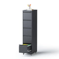 5 Drawer Black Steel File Cabinet with Lock O306