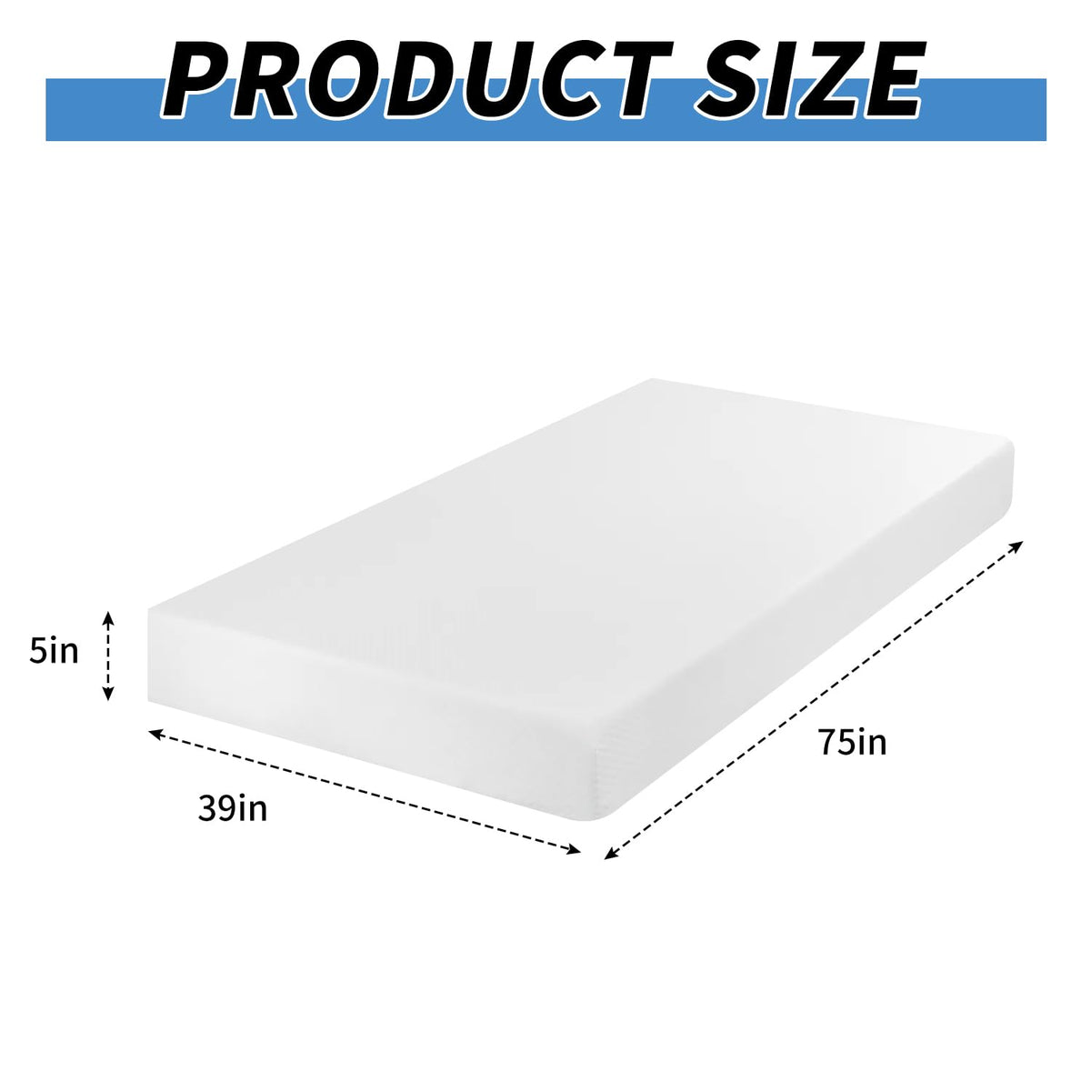 5 inch Gel Memory Foam Twin Mattress Q836093