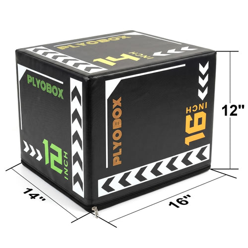 12/14/16 Inch 3-in-1 Plyometric Jump Box W872048