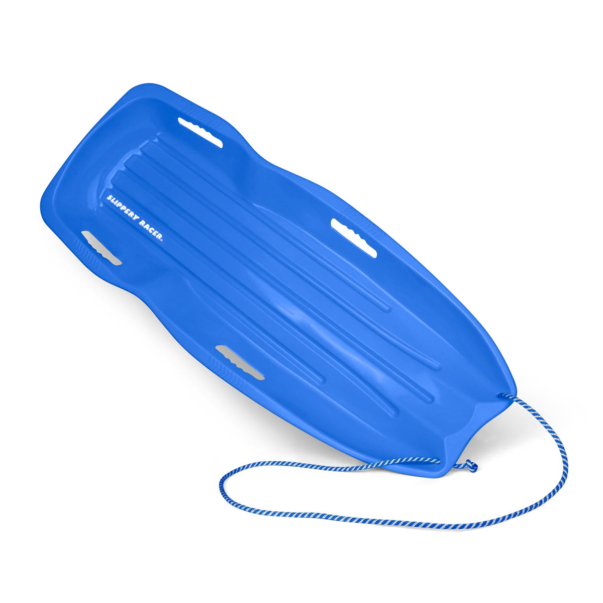 Kids Plastic Snow Sled with Pull Rope and Handles, Blue V2209