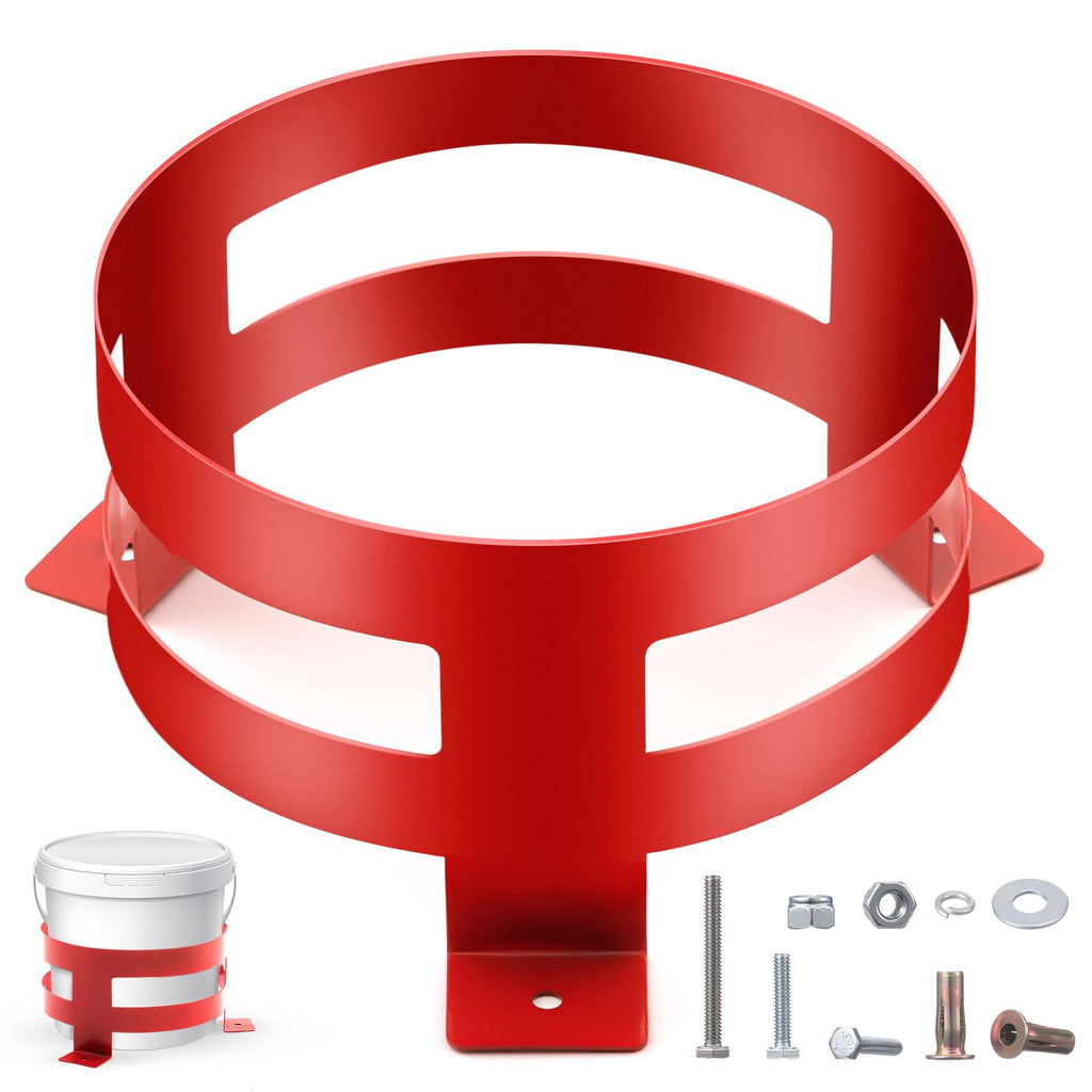 2 Pcs 5 Gallon Red Bucket Holder Mount I493