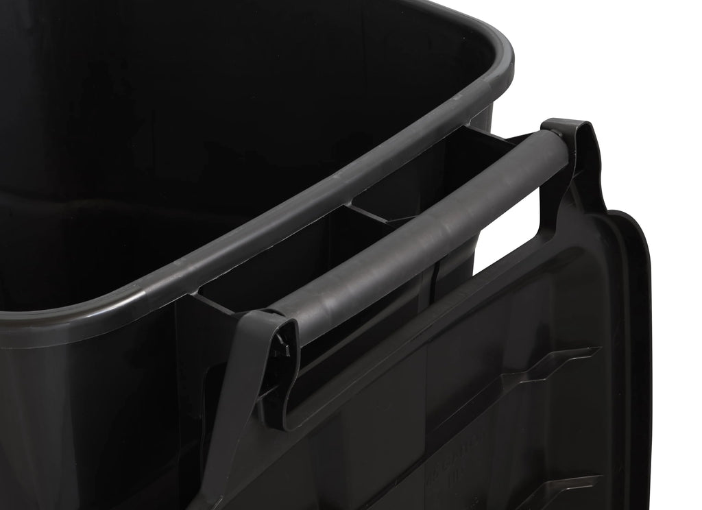 45 Gallon Black Wheeled Plastic Garbage Can O6642