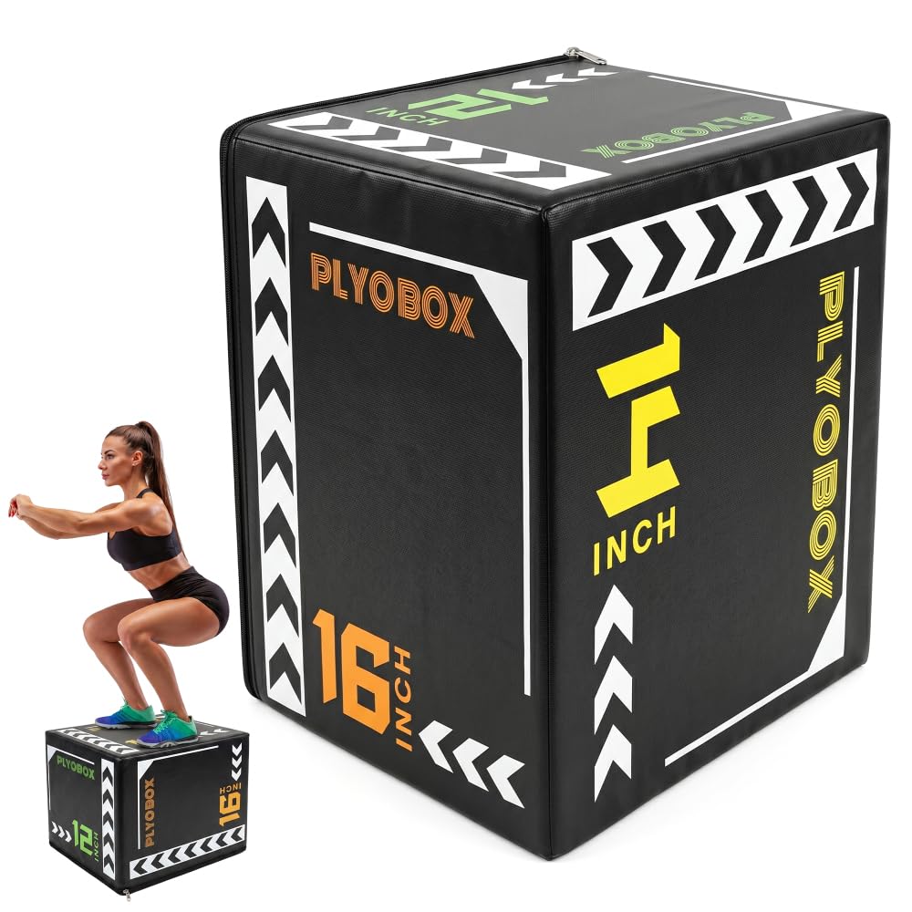 12/14/16 Inch 3-in-1 Plyometric Jump Box W872048