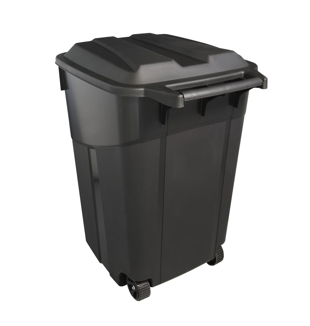 45 Gallon Black Wheeled Plastic Garbage Can O6642
