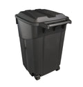 45 Gallon Black Wheeled Plastic Garbage Can O6642