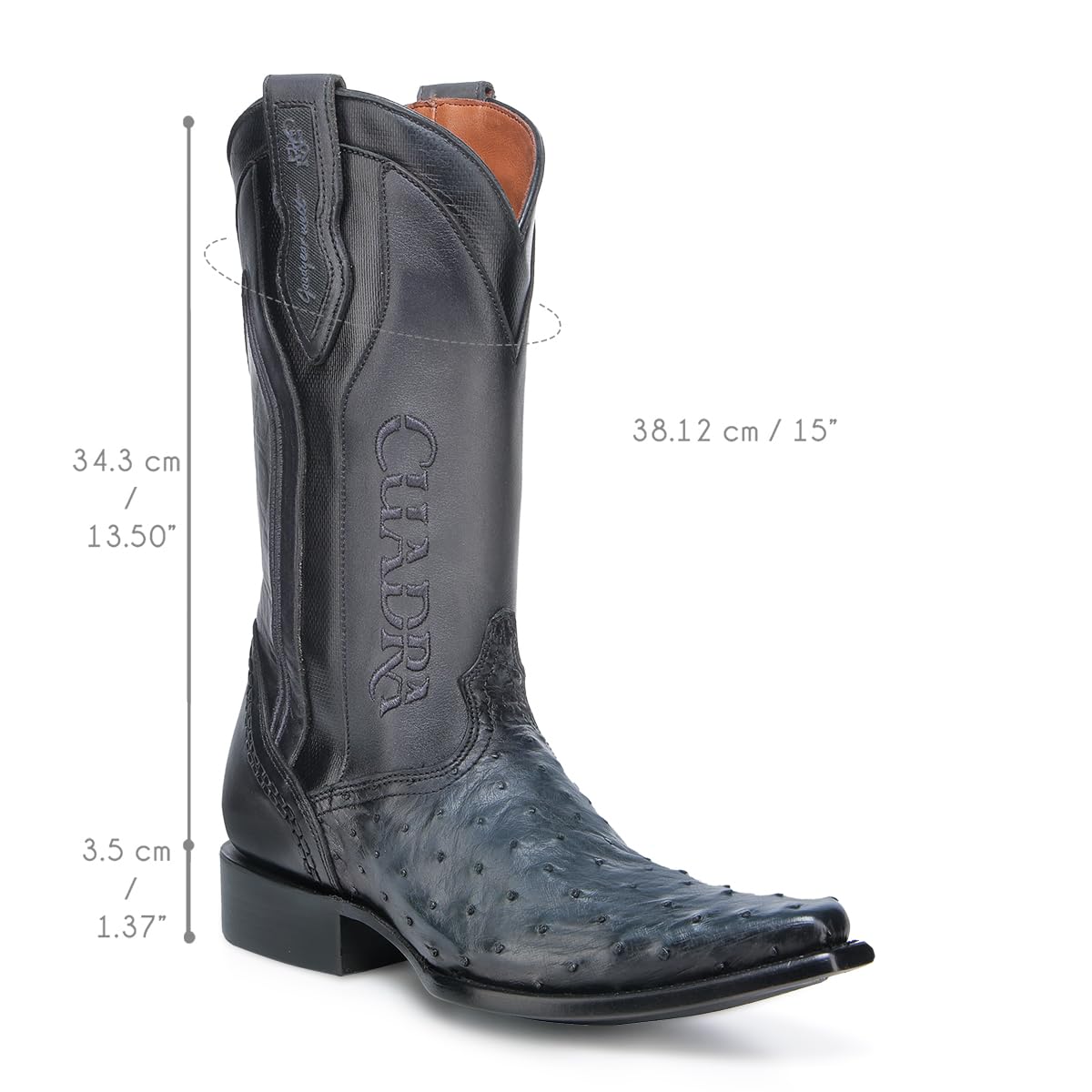 Ostrich Leather Western Boots O84863