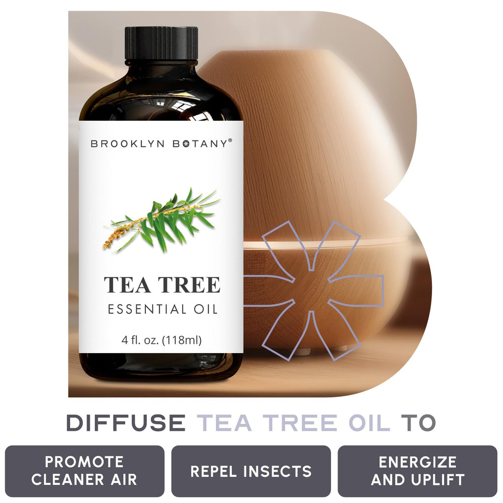 Lavender & Tea Tree Essential Oils 4 Fl Oz Pack of 2 I27738