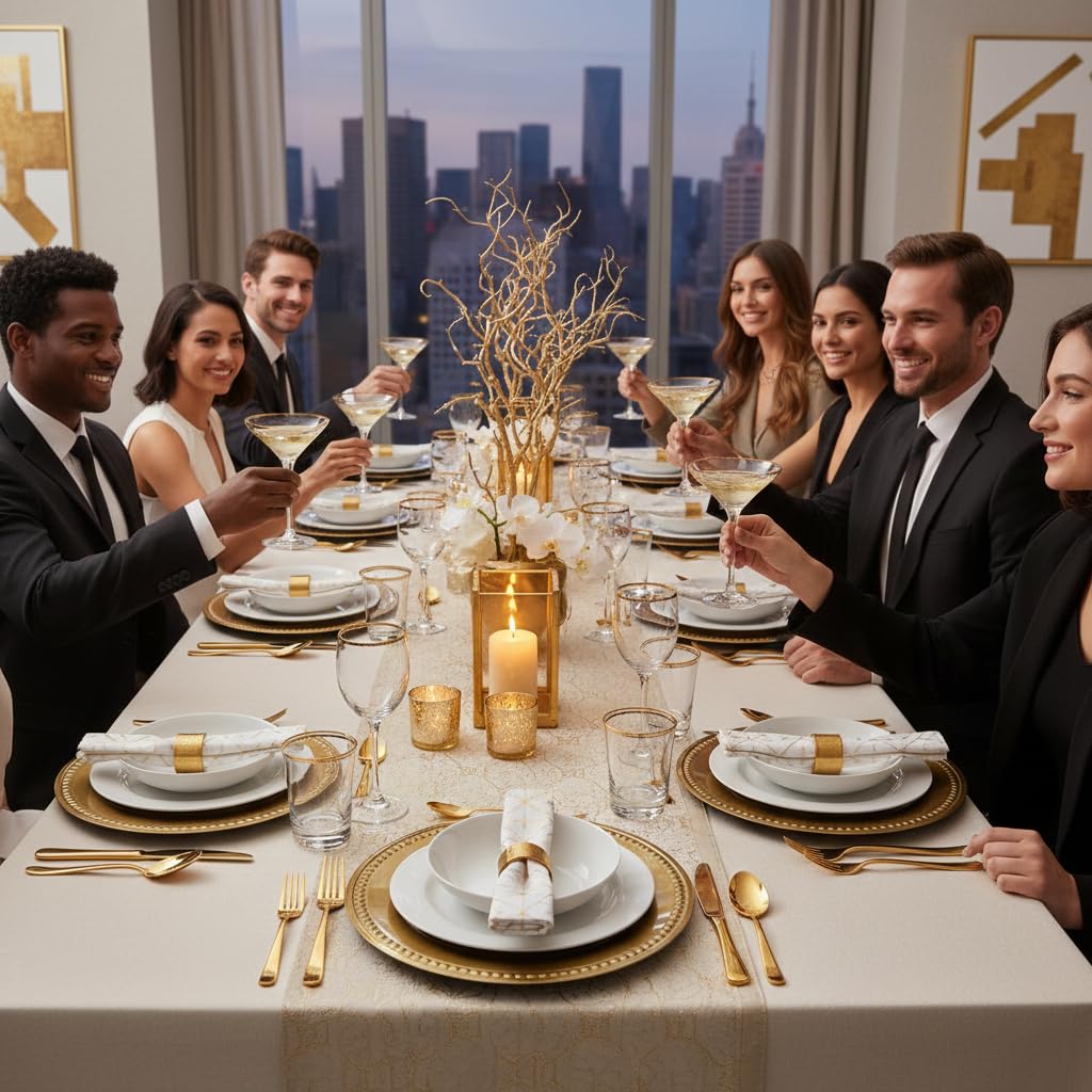 Gold Charger Plates Set of 12 M801