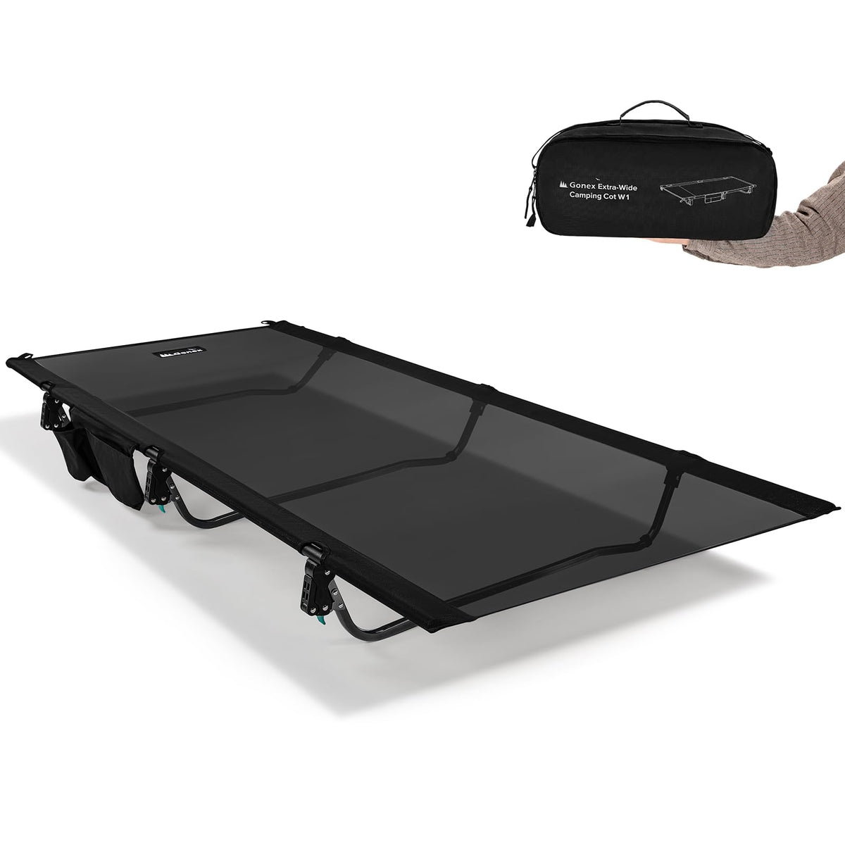 31.5" Wide Ultralight Portable Folding Mesh Camping Cot Y798482