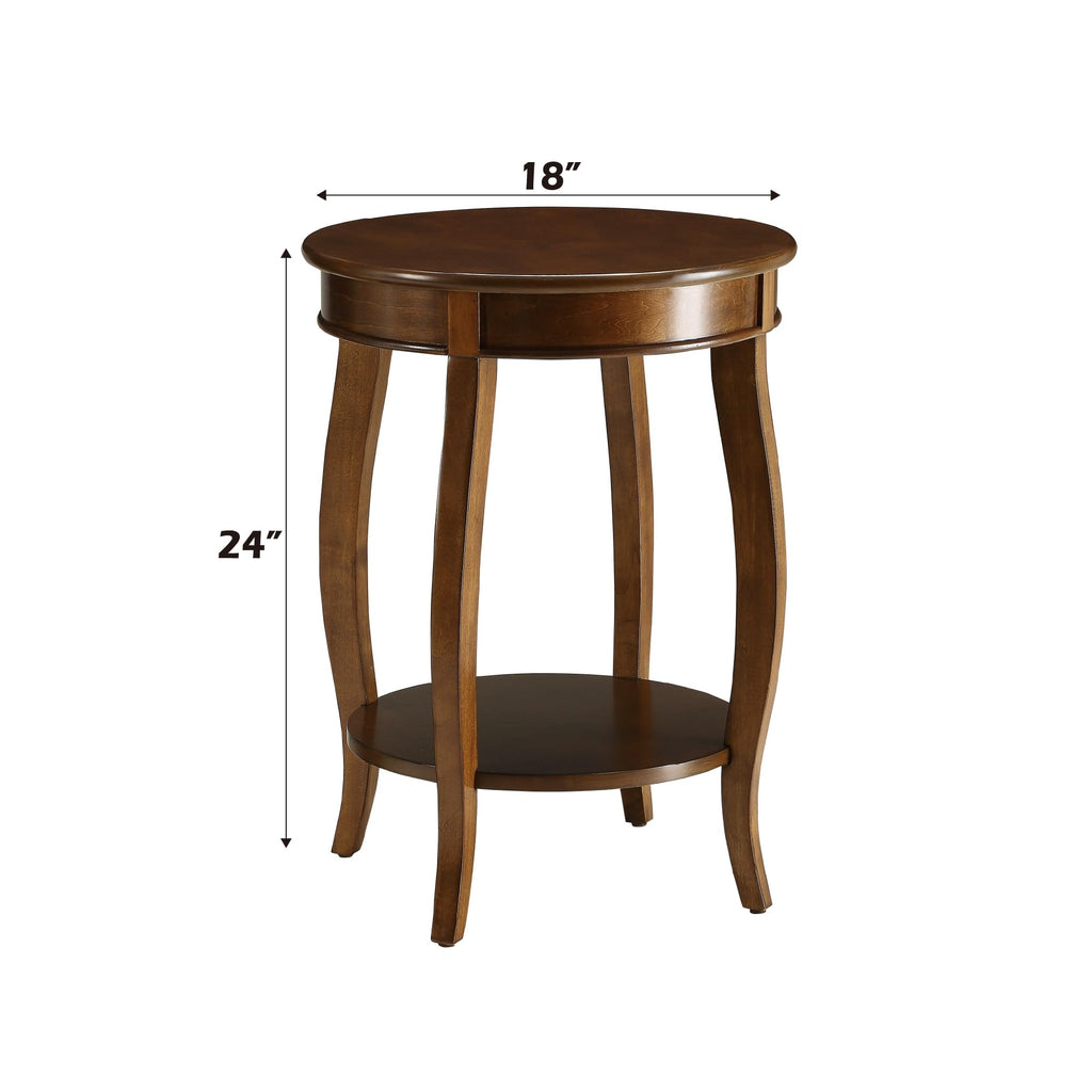Round Accent Table with Storage Shelf M597141