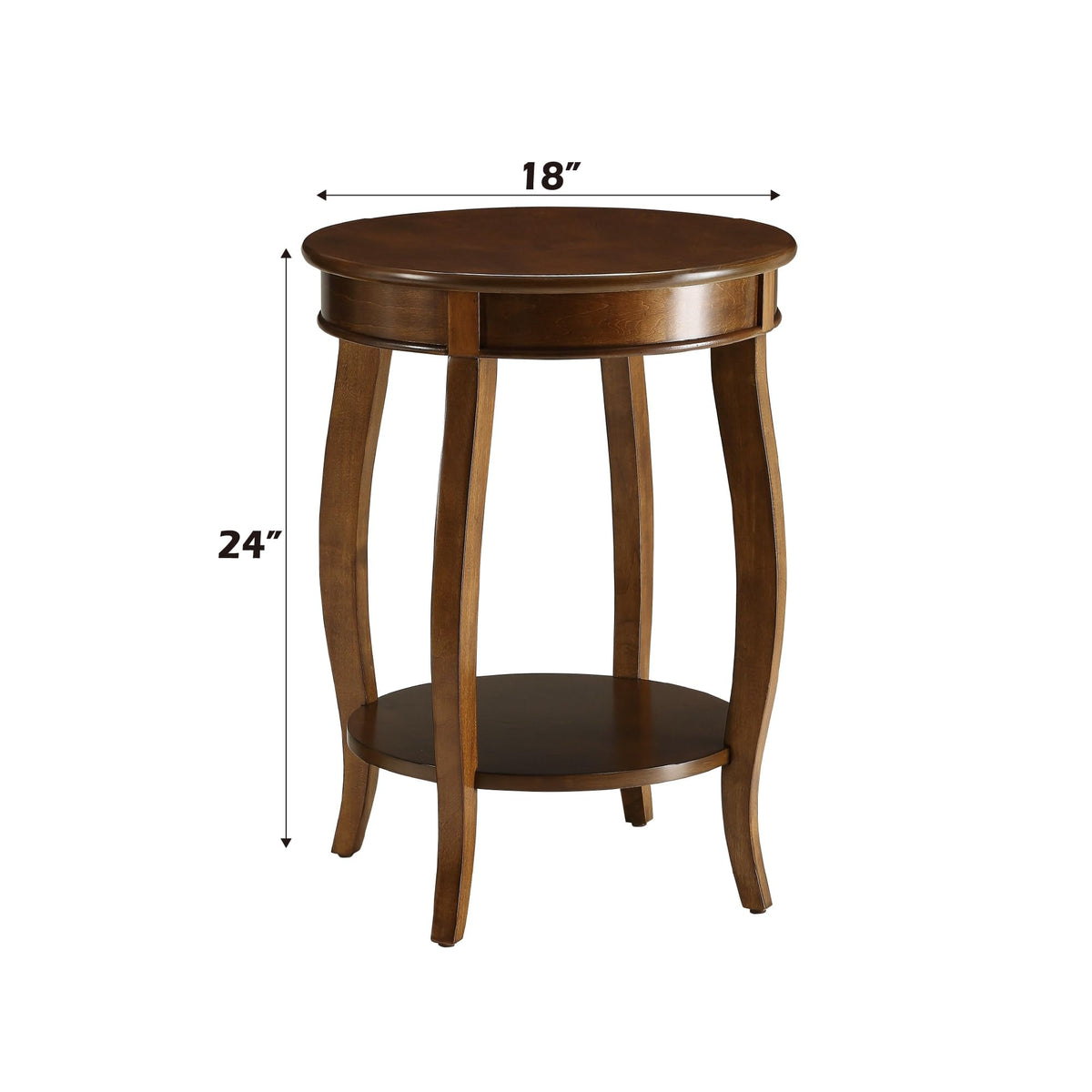Round Accent Table with Storage Shelf M597141
