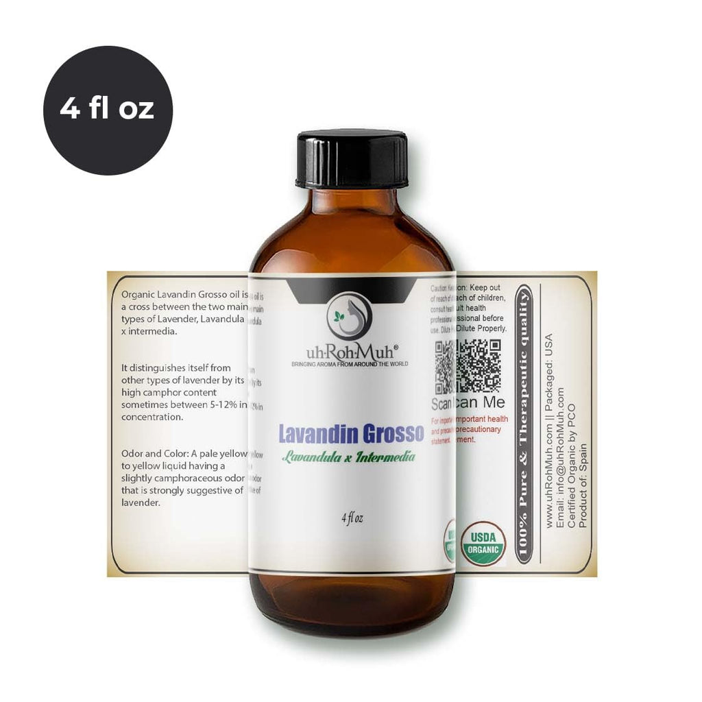 Organic Lavandin Grosso Essential Oil 4 Fl Oz V924