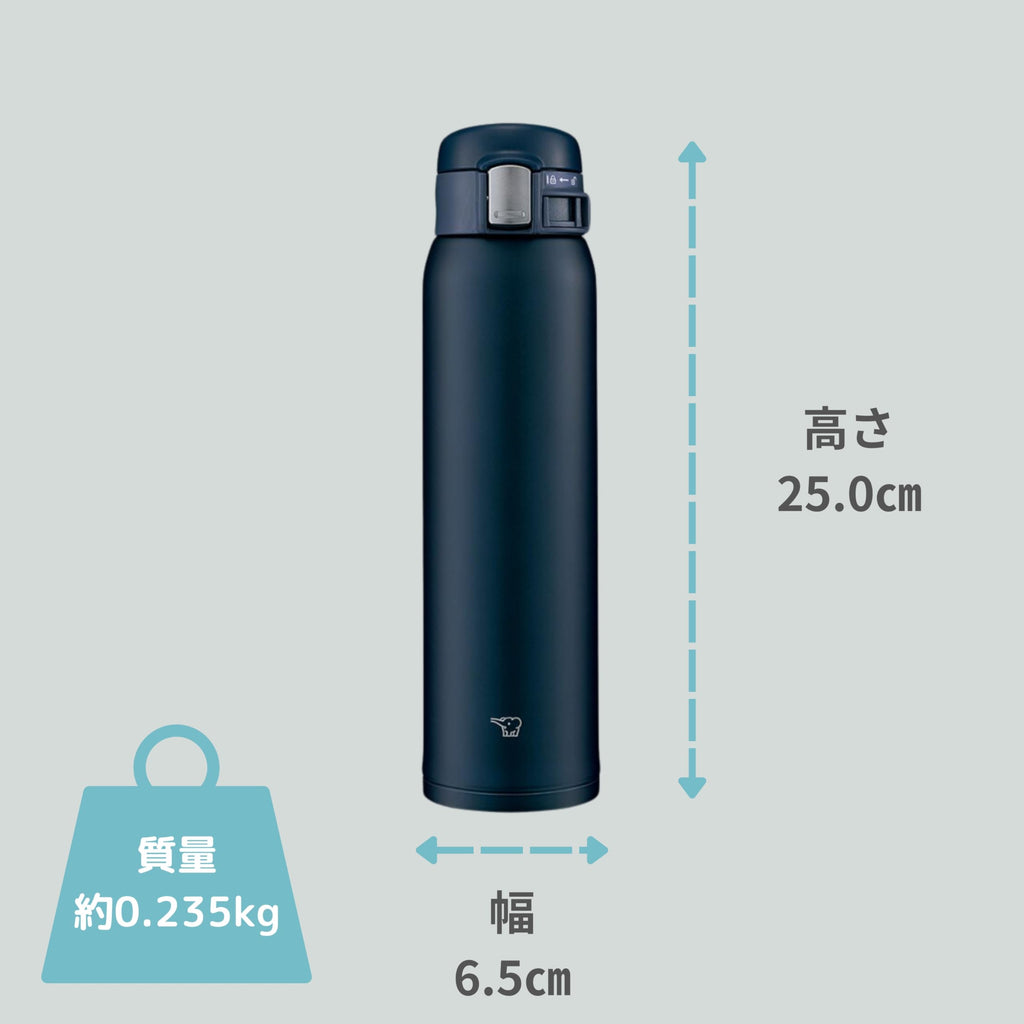 Stainless Steel Water Bottle 600ml Navy R58604