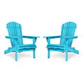 Wooden Folding Adirondack Chair Set of 2 Solid Cedar C568