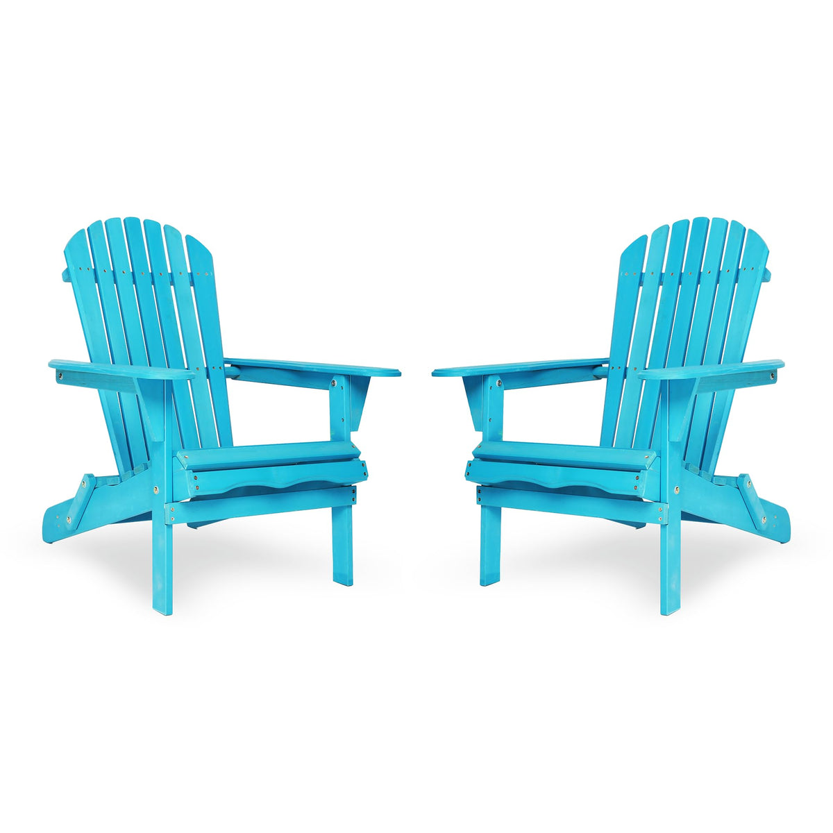 Wooden Folding Adirondack Chair Set of 2 Solid Cedar C568