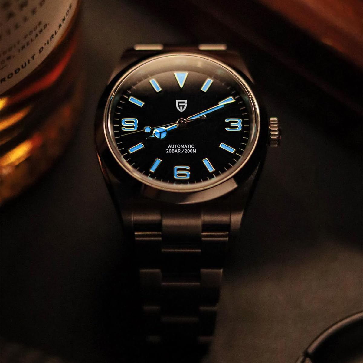Automatic Diver Watch Sapphire Glass Stainless Steel 40MM Waterproof Wrist Watch U5044