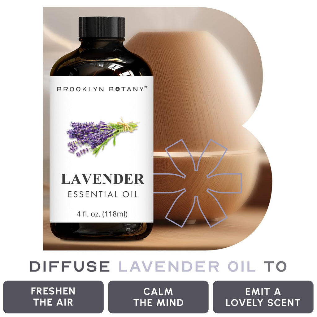 Lavender & Tea Tree Essential Oils 4 Fl Oz Pack of 2 I27738