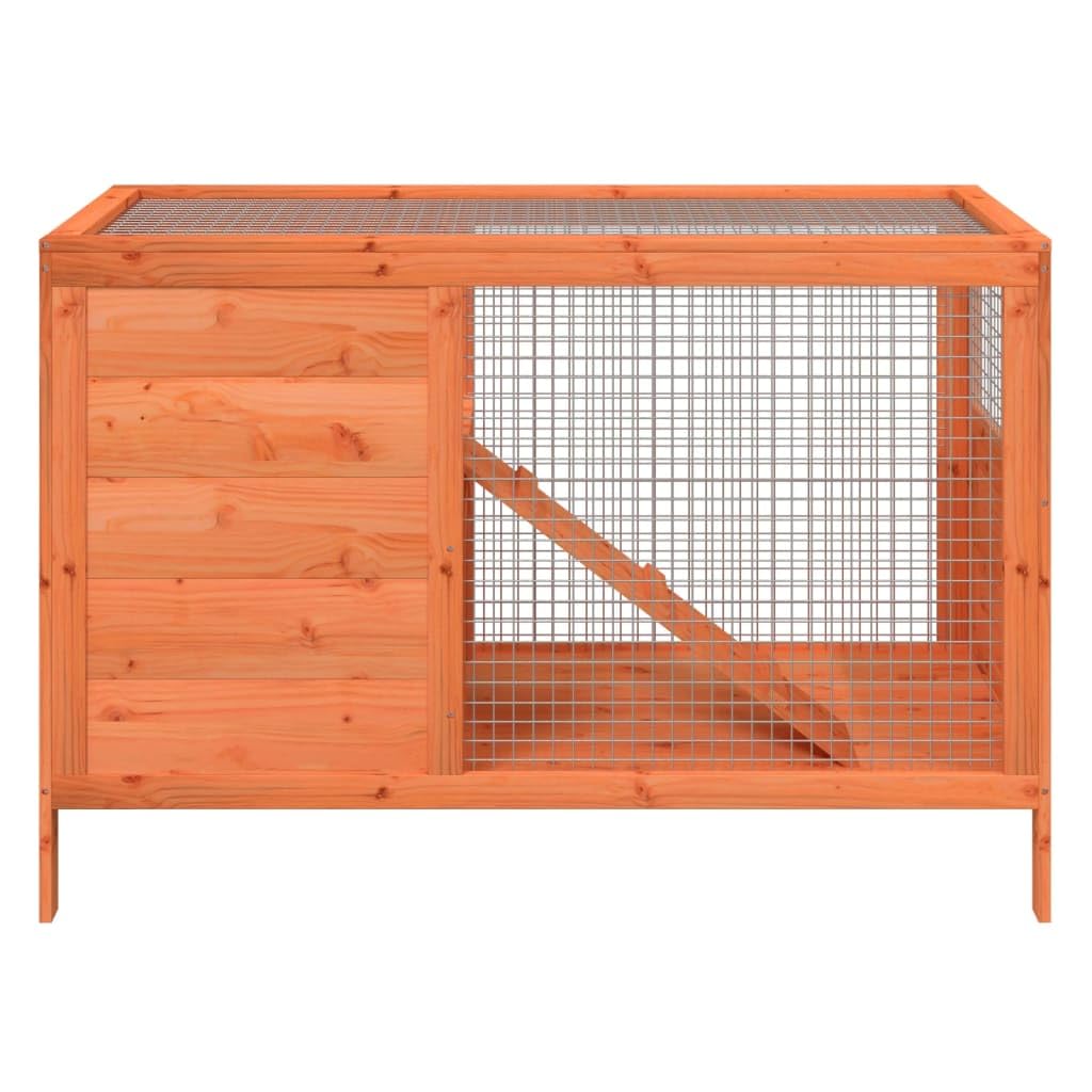2 Tier Solid Wood Rabbit Hutch with Ramp O9284