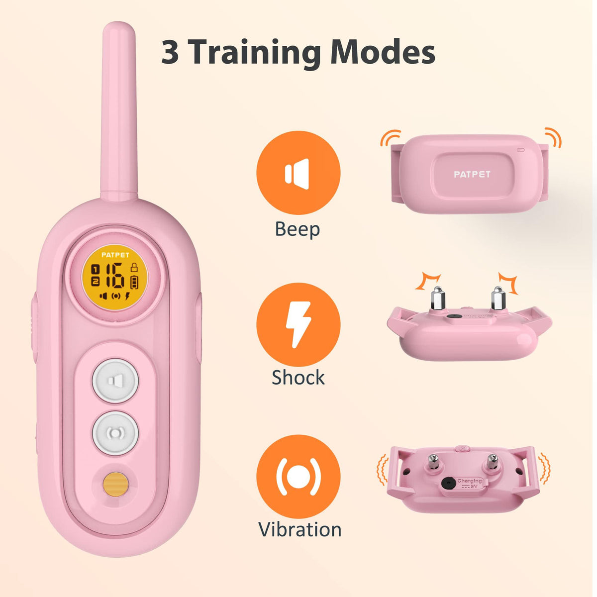 Rechargeable IPX7 Waterproof Dog Training Collar with Remote H4445