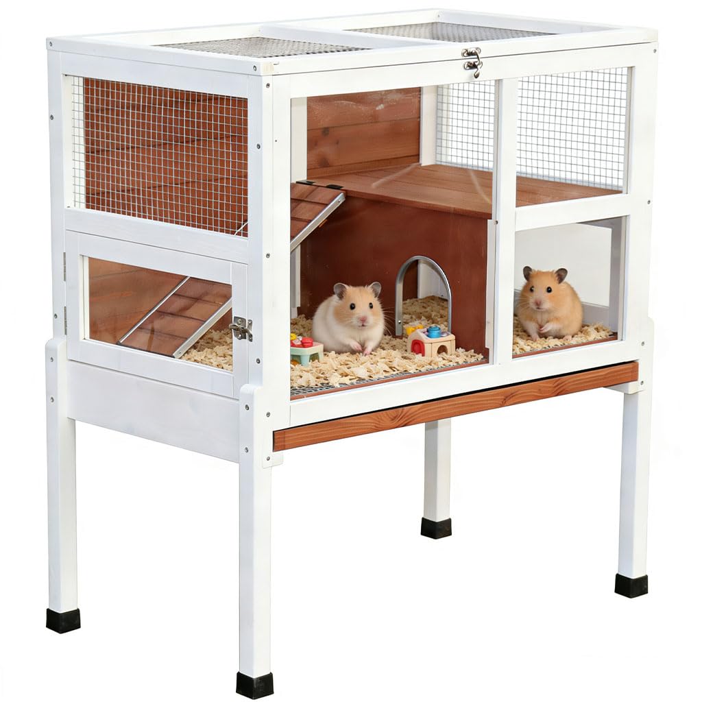 2-Story Wooden Small Animal Cage with Stand B97507