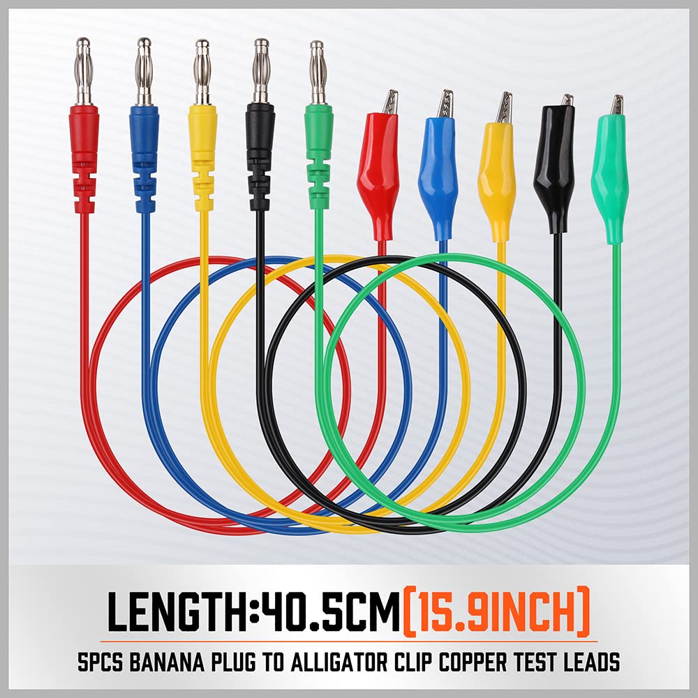 22 Pc Back Probe Pin Kit with 5 Colors Silicone Wires I463
