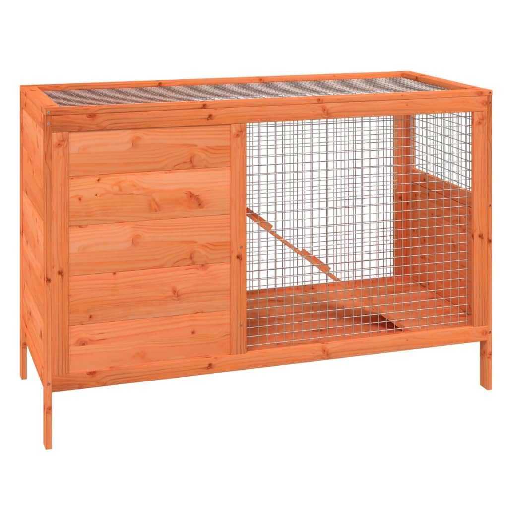 2 Tier Solid Wood Rabbit Hutch with Ramp O9284