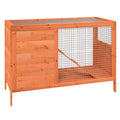 2 Tier Solid Wood Rabbit Hutch with Ramp O9284
