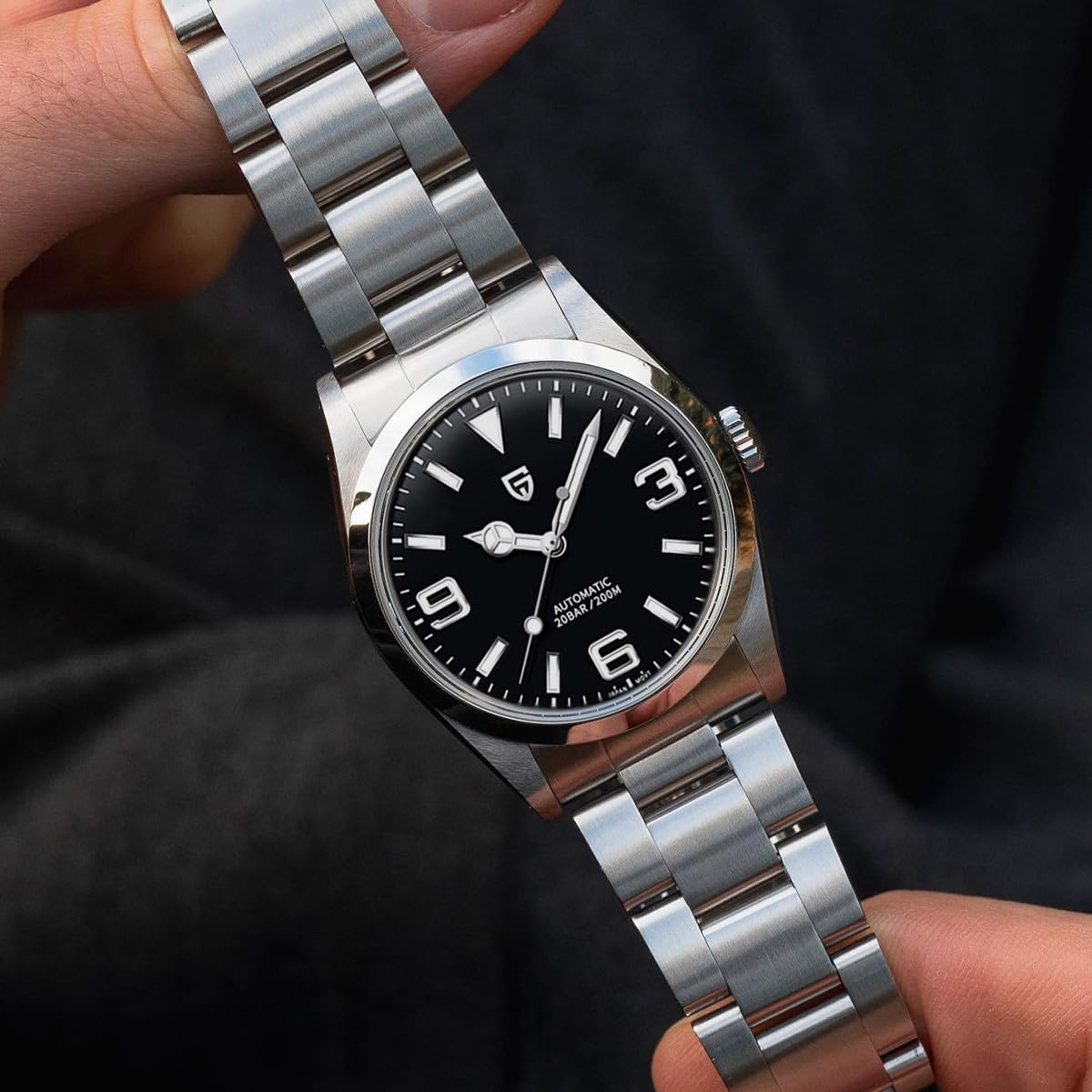 Automatic Diver Watch Sapphire Glass Stainless Steel 40MM Waterproof Wrist Watch U5044