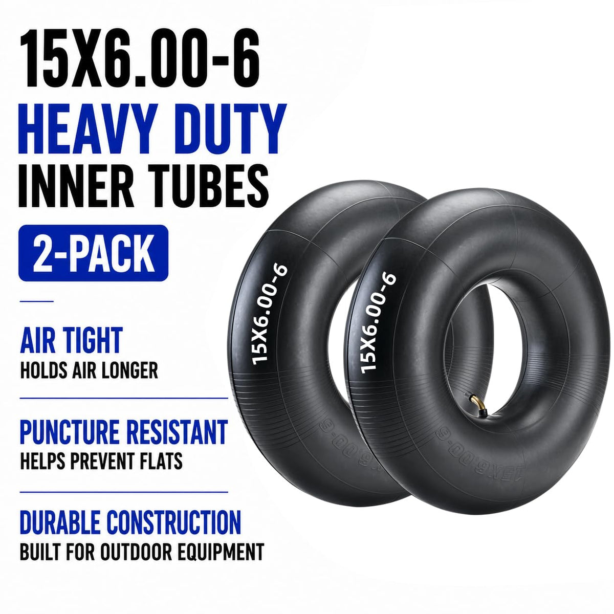 15x6.00-6 Inner Tubes 2-Pack TR-87 Bent Valve Stem K262237