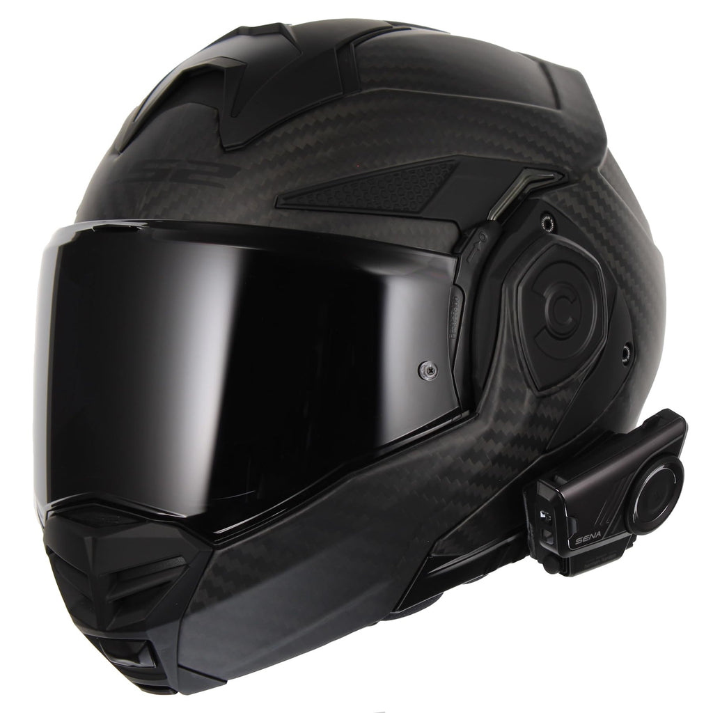 Carbon Fiber Modular Helmet with Bluetooth Headset H69956