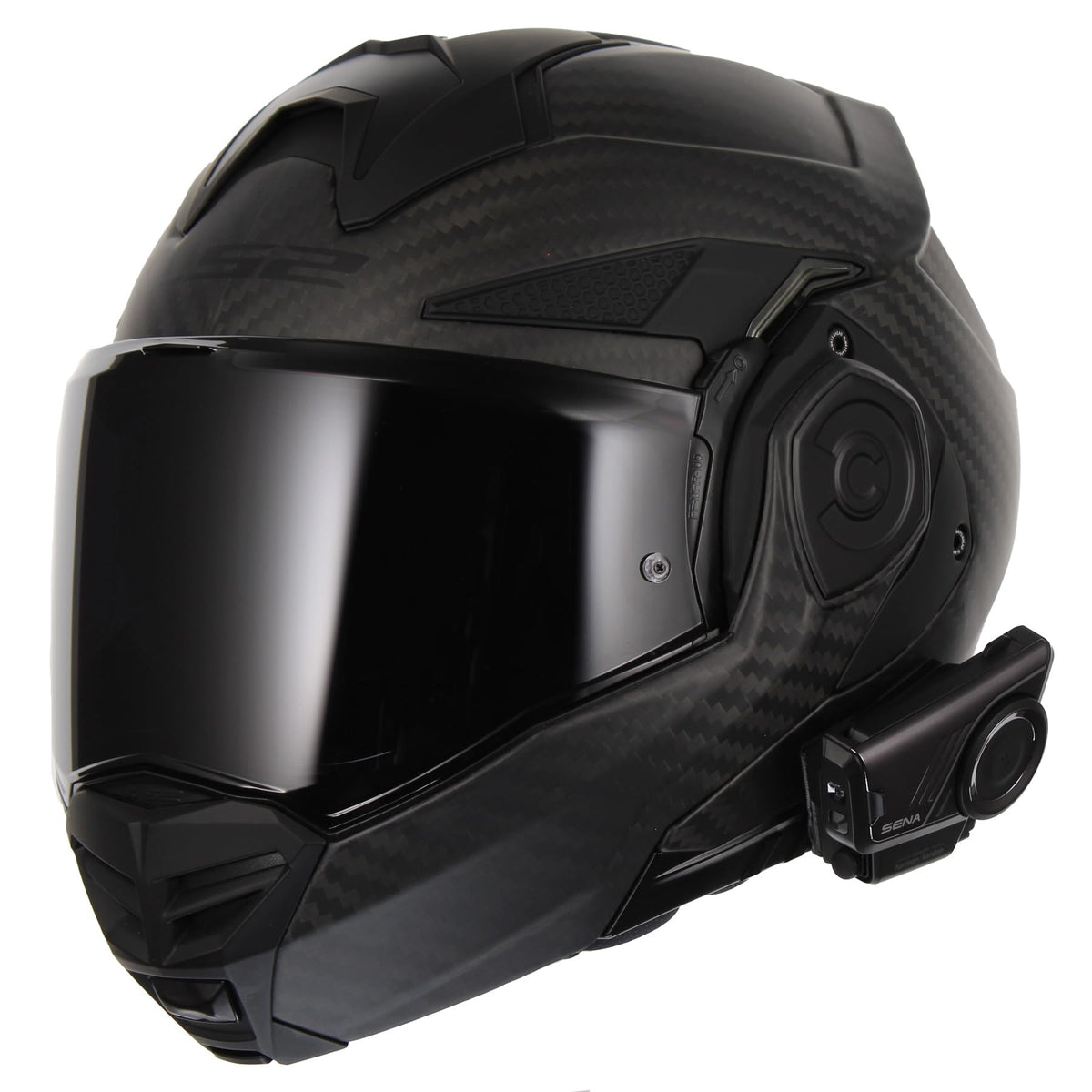 Carbon Fiber Modular Helmet with Bluetooth Headset H69956