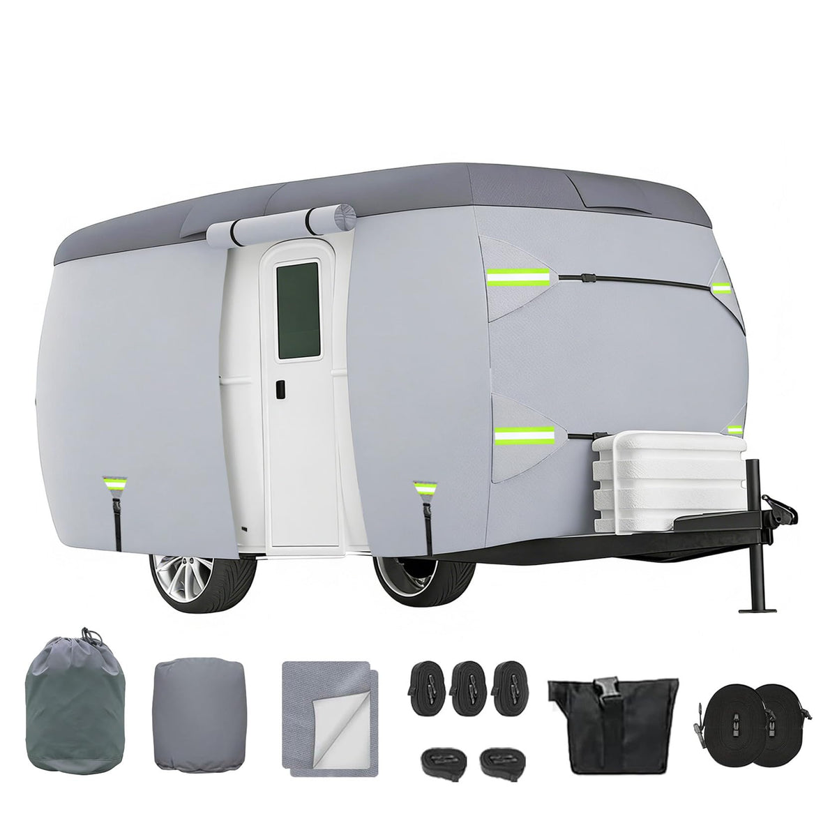 7 Layers Waterproof Fiberglass Travel Trailer Cover N96135