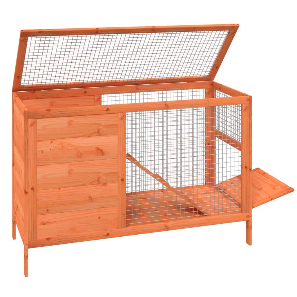 2 Tier Solid Wood Rabbit Hutch with Ramp O9284