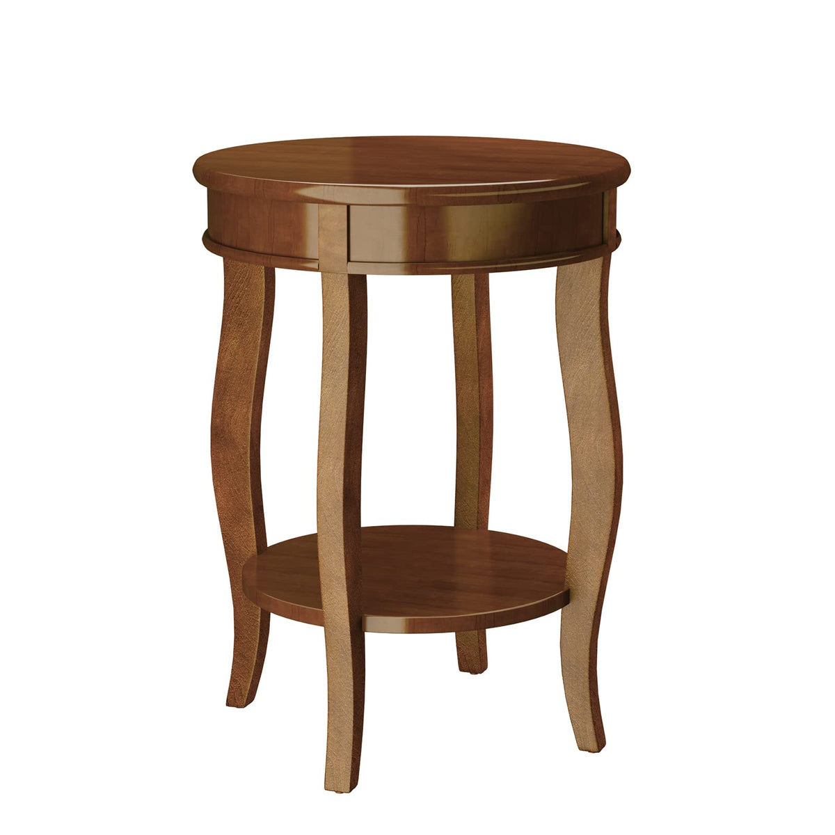Round Accent Table with Storage Shelf M597141