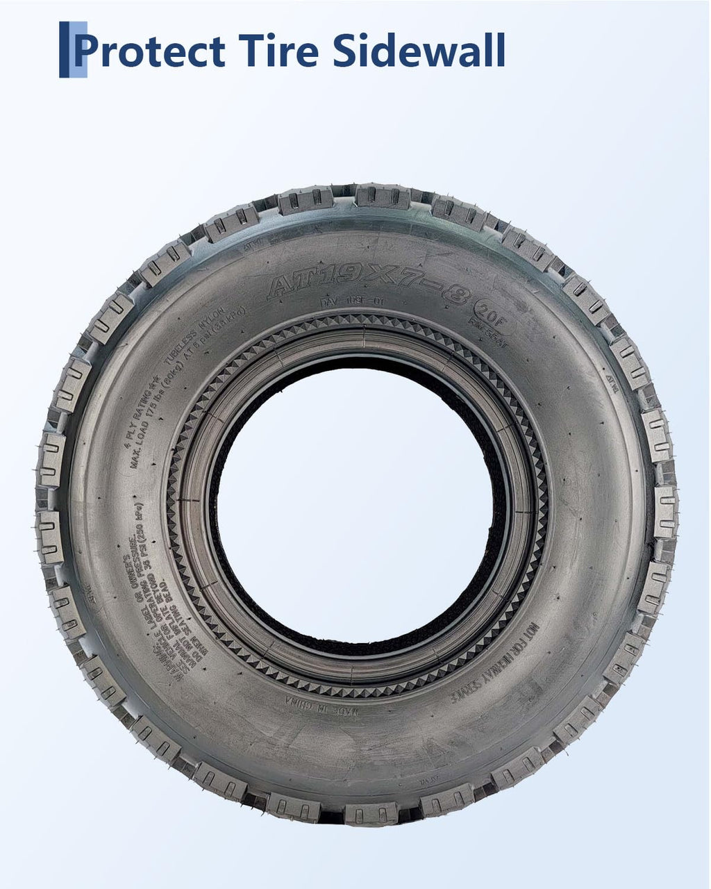 19x7-8 4 Ply Tubeless All-Terrain Tires Set of 2 C105