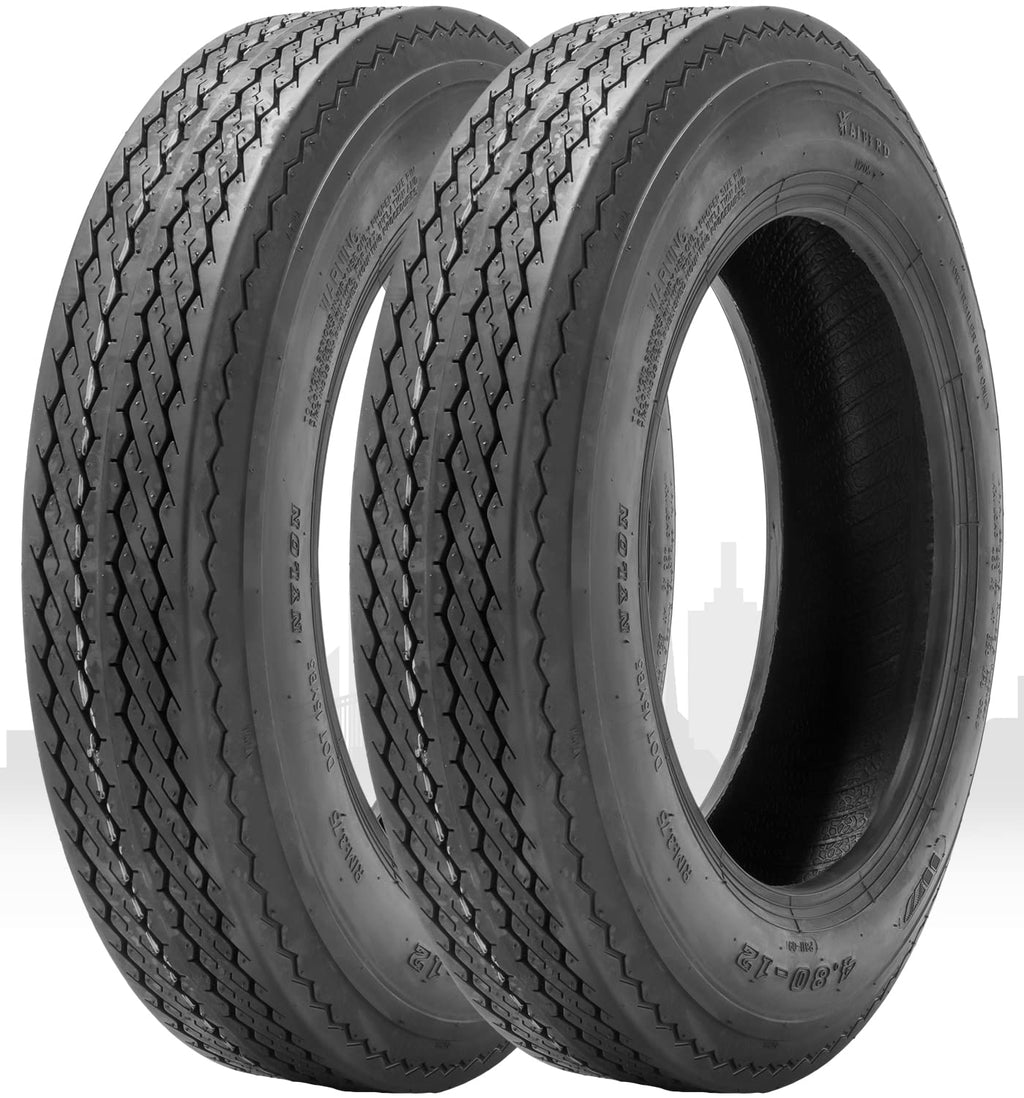 8 Trailer Tires Set of 2 Tubeless 6PR Load Range C L319819