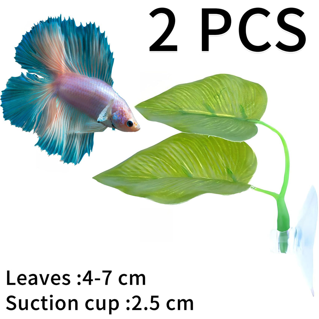 Betta Fish Leaf Hammock, 2 PCS Aquarium Decor K8010