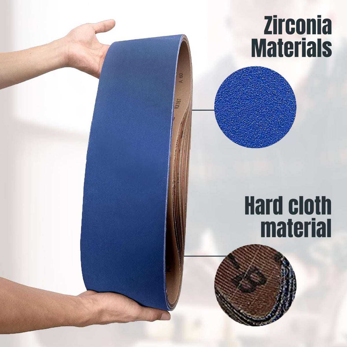 6 x 48 Inch 36 Grit Zirconia Sanding Belts 3PK P4108