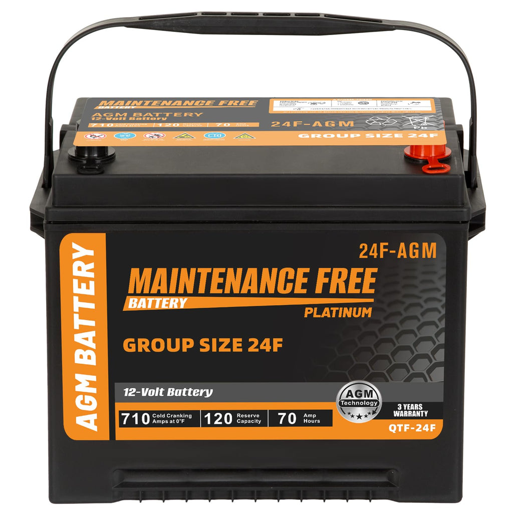Group Size 24F AGM Automotive Battery 12V 70Ah 710 CCA V194
