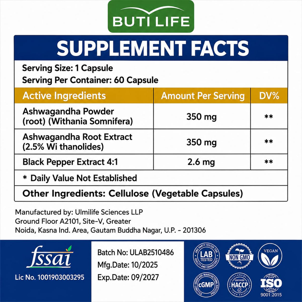 Ashwagandha Supplements 700mg O65965