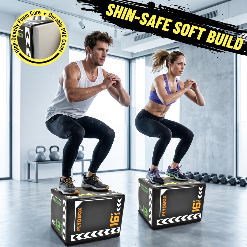 12/14/16 Inch 3-in-1 Plyometric Jump Box W872048