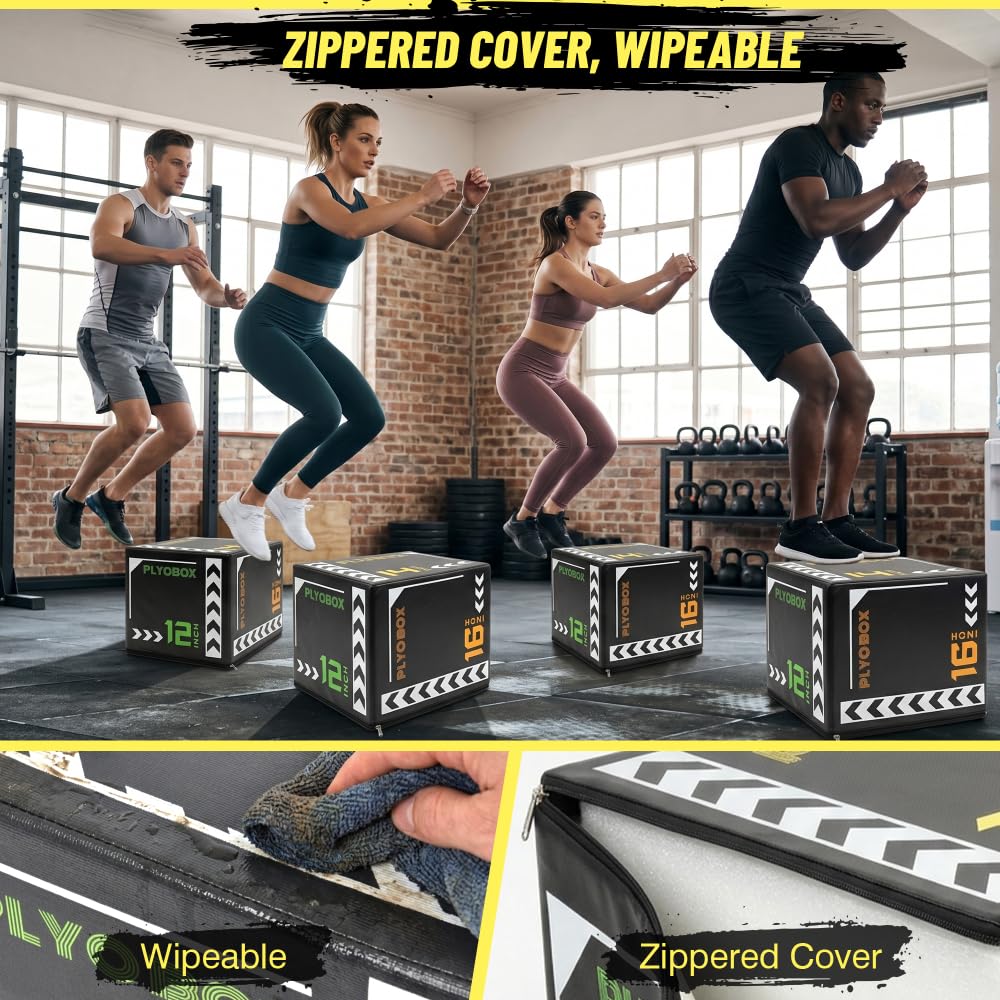 12/14/16 Inch 3-in-1 Plyometric Jump Box W872048